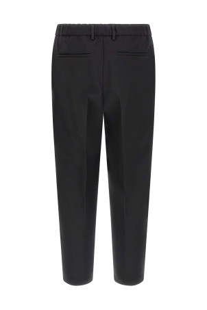 Technical gabardine trousers Black