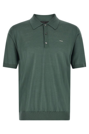 Superfine wool polo shirt Green