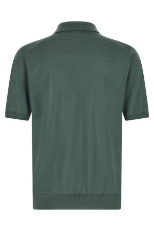 Superfine wool polo shirt Green