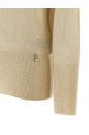 Lamé and sequin yarn sweater Beige