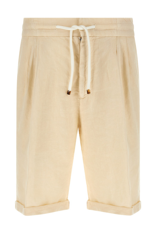 Linen bermuda shorts Beige
