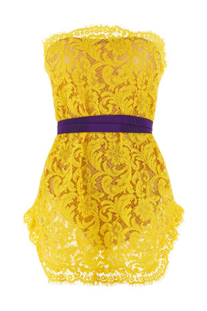 'Sophie Lace' dress Yellow