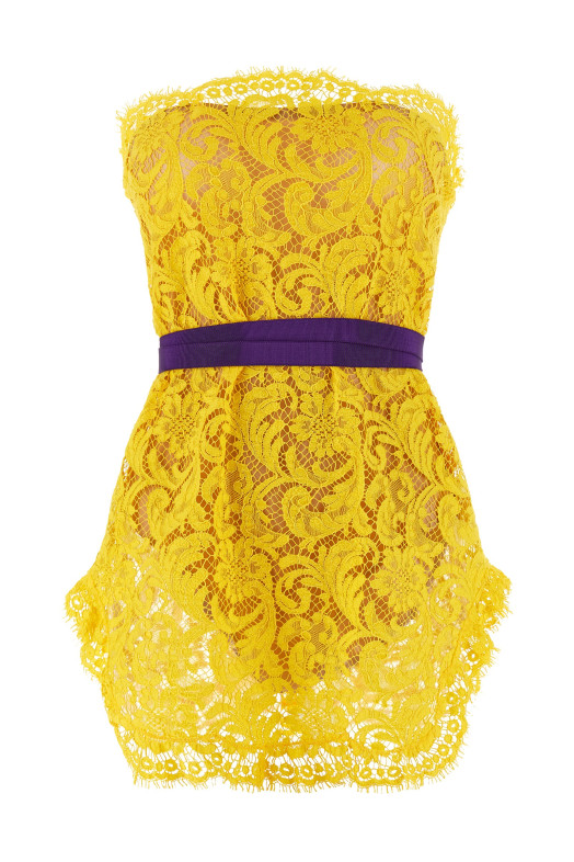 'Sophie Lace' dress Yellow