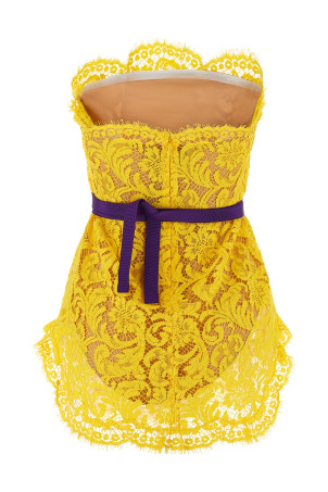 'Sophie Lace' dress Yellow