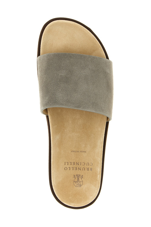 Suede slides Gray