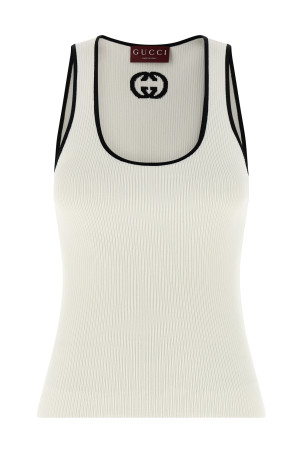 'Incrocio GG' tank top Black-grey