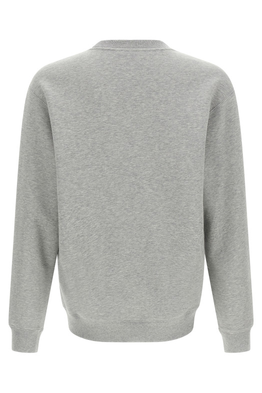 Web Ribbon and Horsebit Sweatshirt Gray