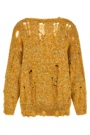 Torn cardigan Yellow
