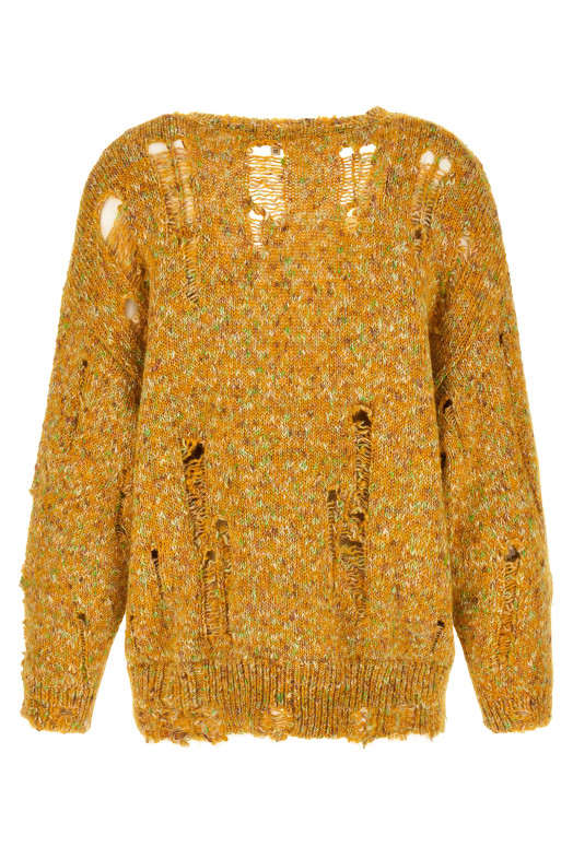 Torn cardigan Yellow
