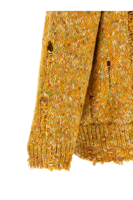 Torn cardigan Yellow