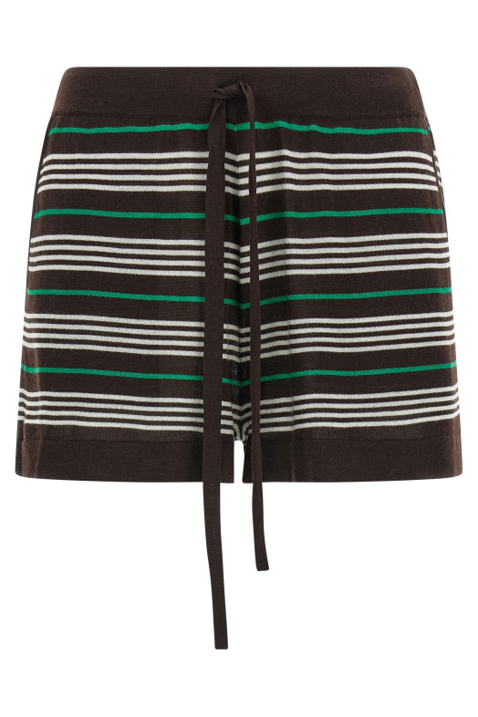'Listripes' shorts Brown