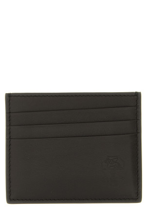 Logo card holder Brown