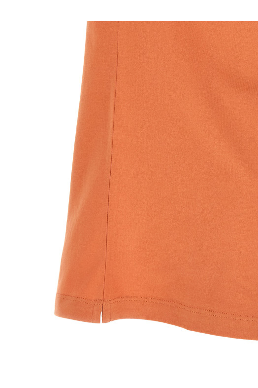 Logo print T-shirt orange
