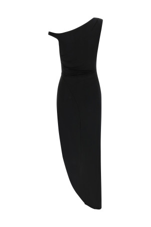 Jewel shoulder dress Black