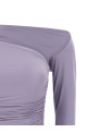 Asymmetrical neckline top Purple