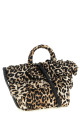 'Mini Shopper Ruffle Print' handbag Brown