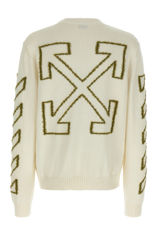 'Diag Outline' sweater Beige