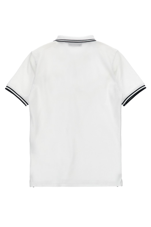 'Compass' logo polo shirt White