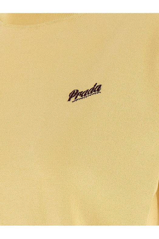 Logo intarsia sweater Yellow