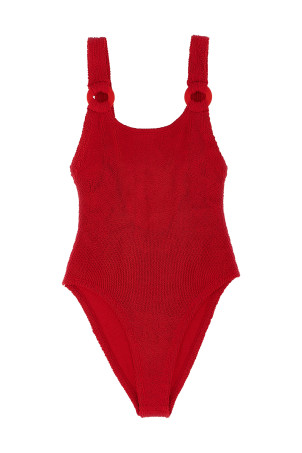 'Domino' one-piece swimsuit Red
