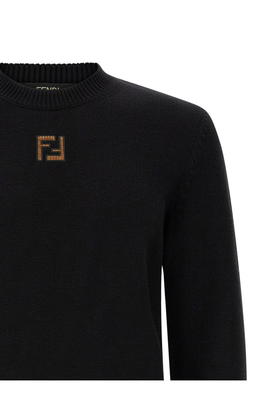 FF velvet micro sweater Black