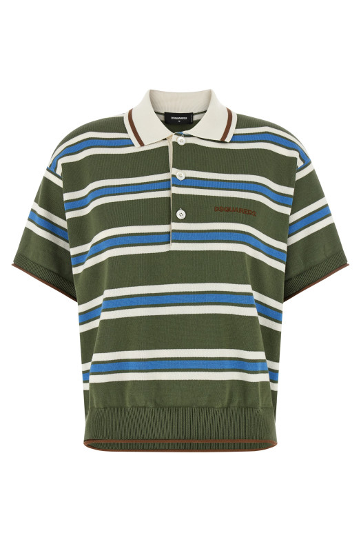 'Striped Knit' polo shirt Multicolor
