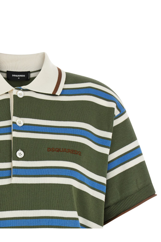 'Striped Knit' polo shirt Multicolor