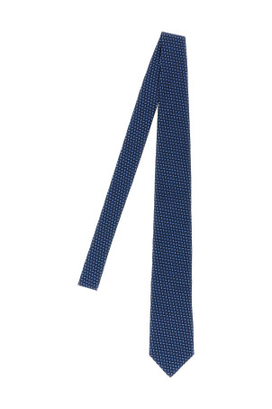 Texture Silk tie Blue