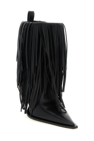 'Avenue Fringe' ankle boots Black