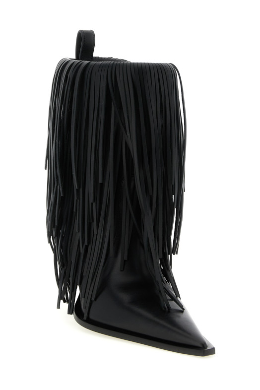 'Avenue Fringe' ankle boots Black