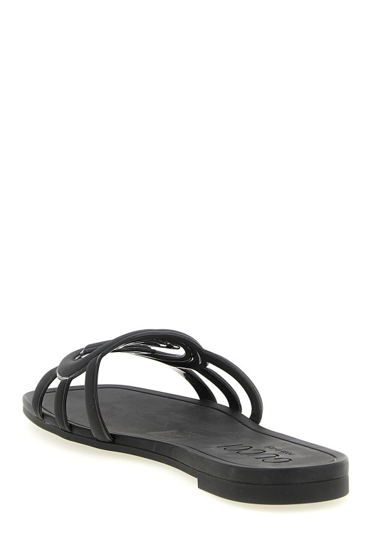 'Incrocio GG' sandals - 'Gucci Lido' line Black