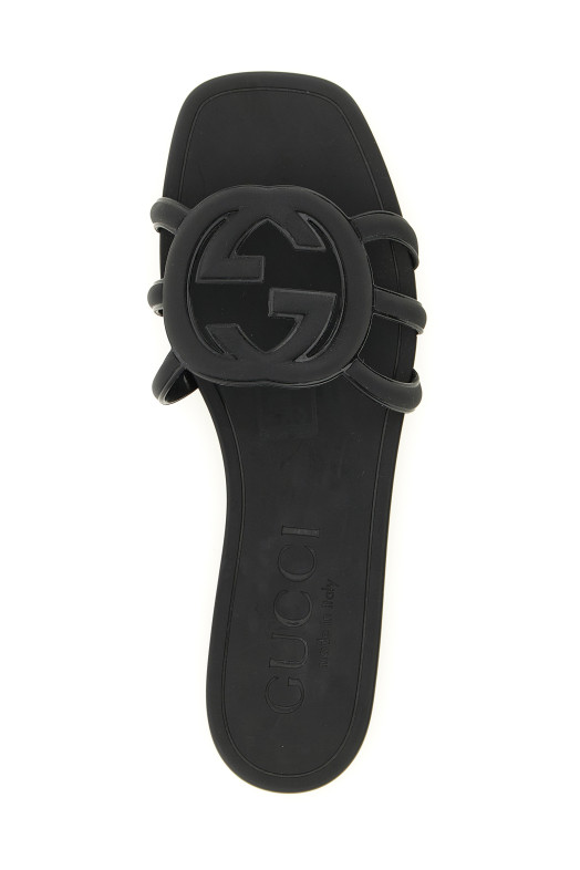 'Incrocio GG' sandals - 'Gucci Lido' line Black