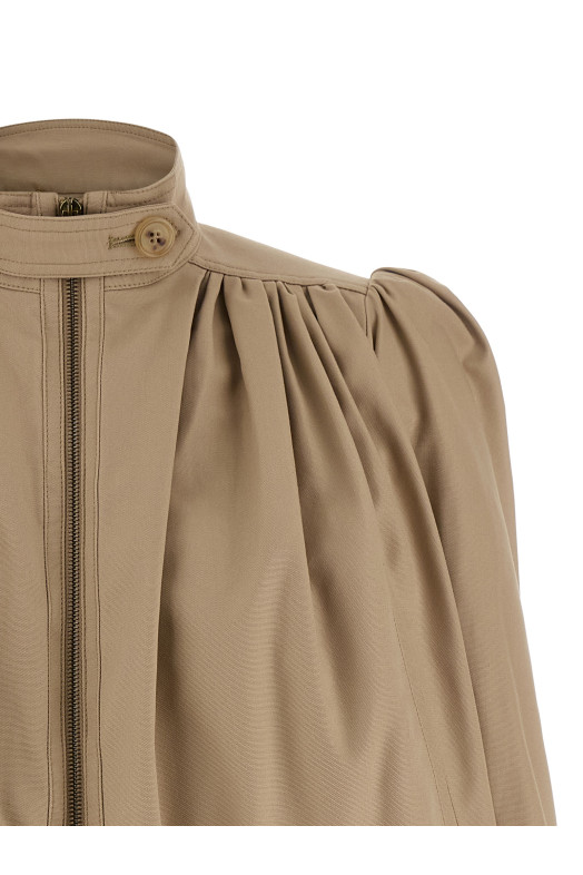 Curled boule jacket Beige