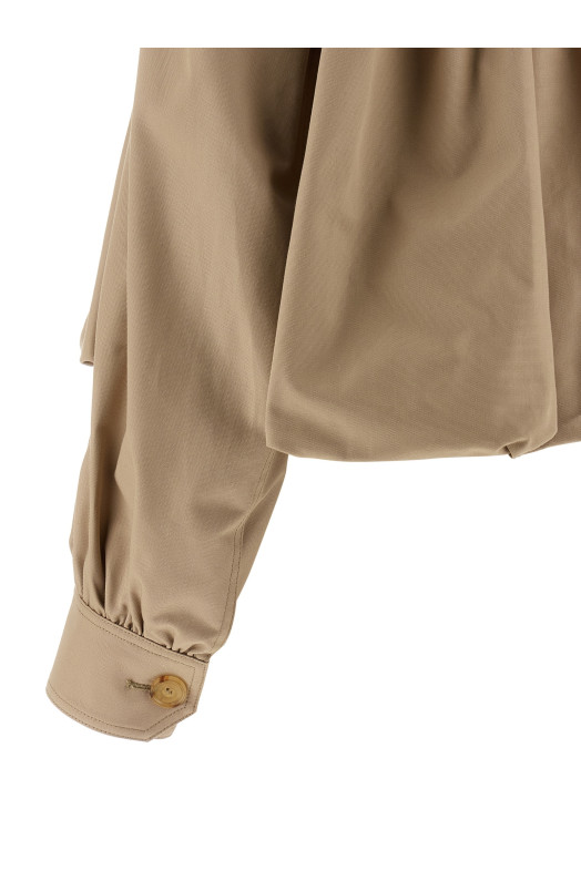 Curled boule jacket Beige