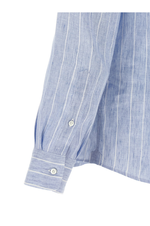 Striped linen shirt BLUE