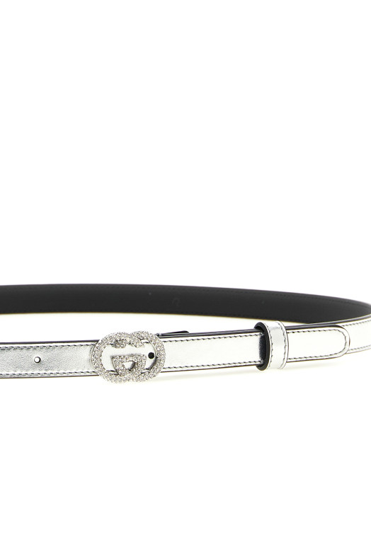'Incrocio GG' belt Silver