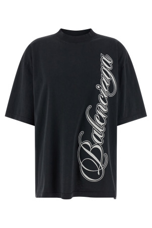 'Cursive' T-shirt Black