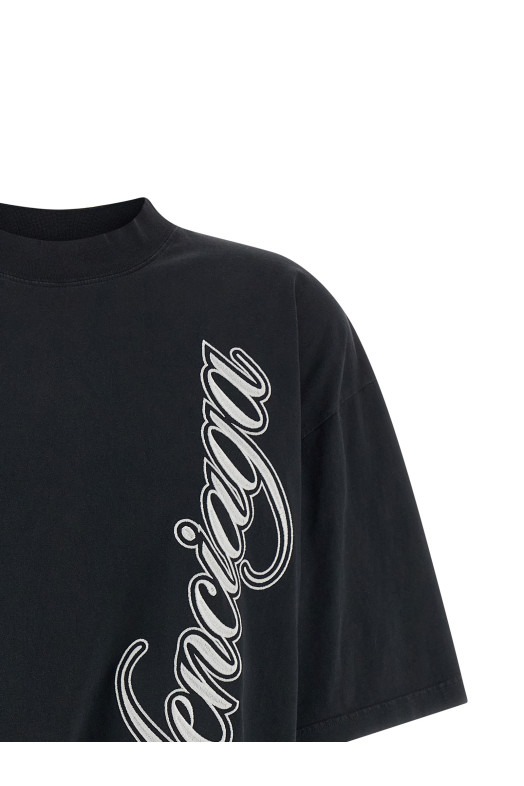 'Cursive' T-shirt Black