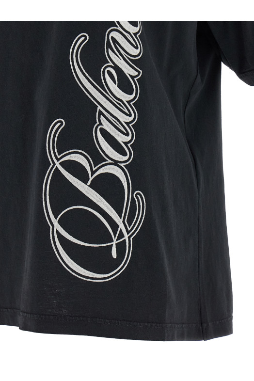 'Cursive' T-shirt Black