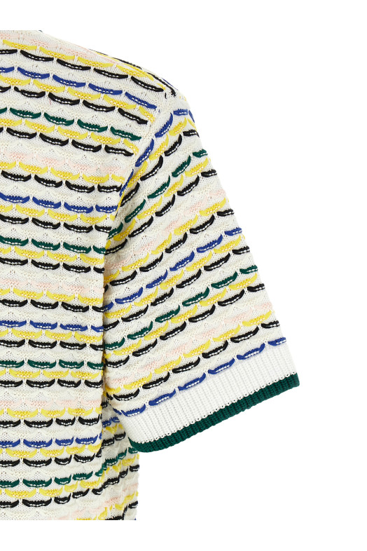 'Tuck Stitch Short Sleeve' shirt Multicolor