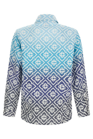 Shacket 'Monogram Gradient Jacquard' Blue