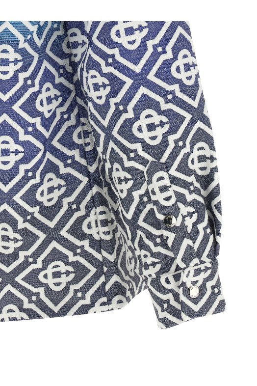 Shacket 'Monogram Gradient Jacquard' Blue