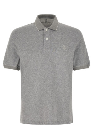 Stretch jersey polo shirt Gray