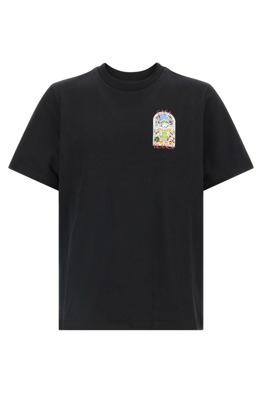 'Tennis Landscape' T-shirt Black