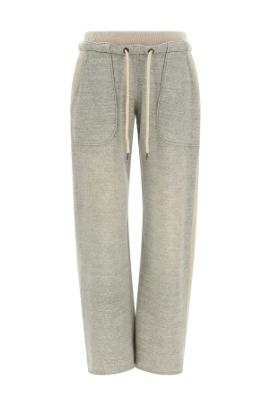 Ribbed insert joggers Gray