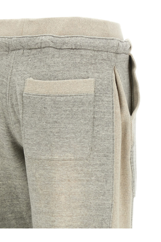 Ribbed insert joggers Gray