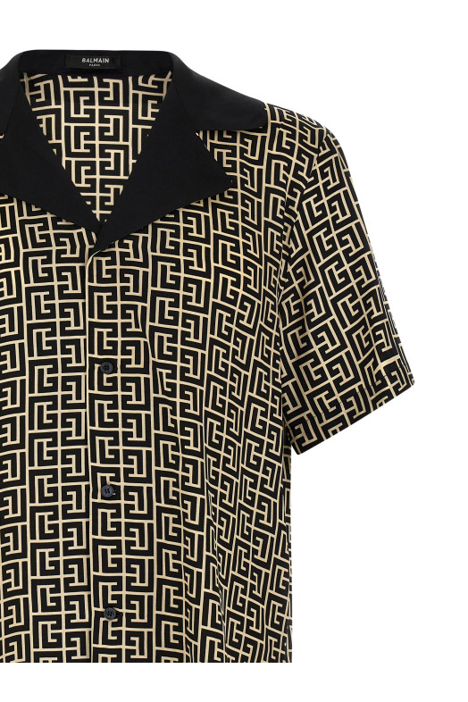 Monogram shirt Black-grey