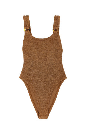 'Domino' one-piece swimsuit Beige