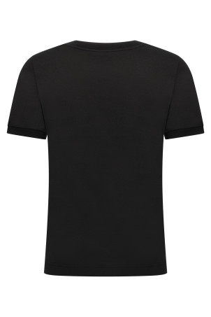 Rhinestone logo T-shirt Black