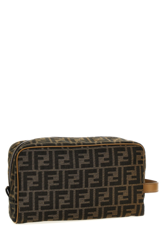 'FF' wash bag Brown